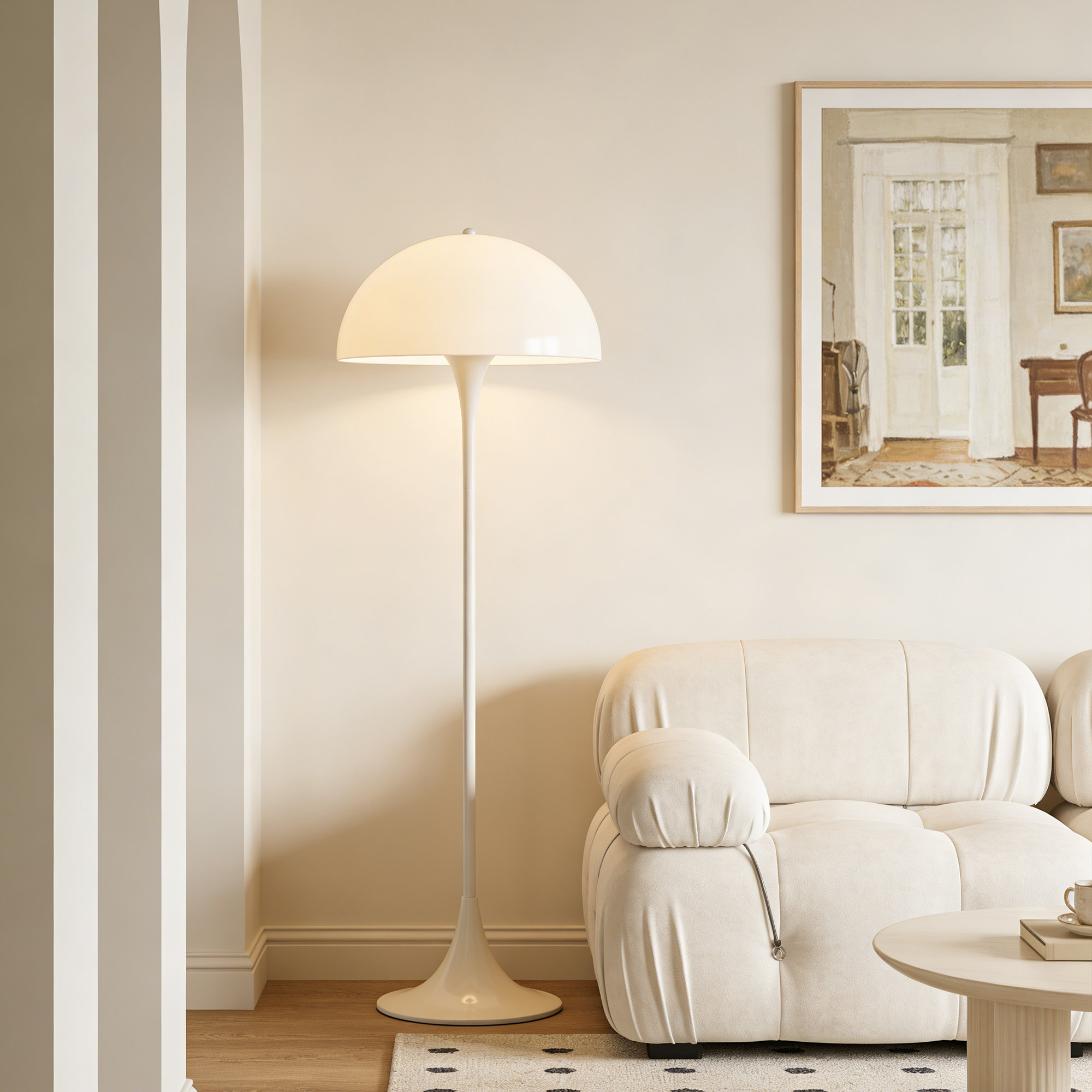 Wrought Studio™ Mushroom Floor Lamp, Minimalist Design, Ambient